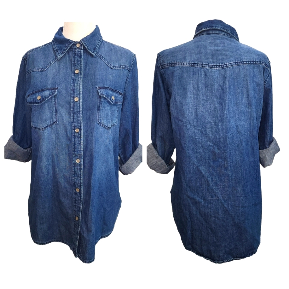 Universal Thread Denim Button Down Jacket Womens Western Size XS